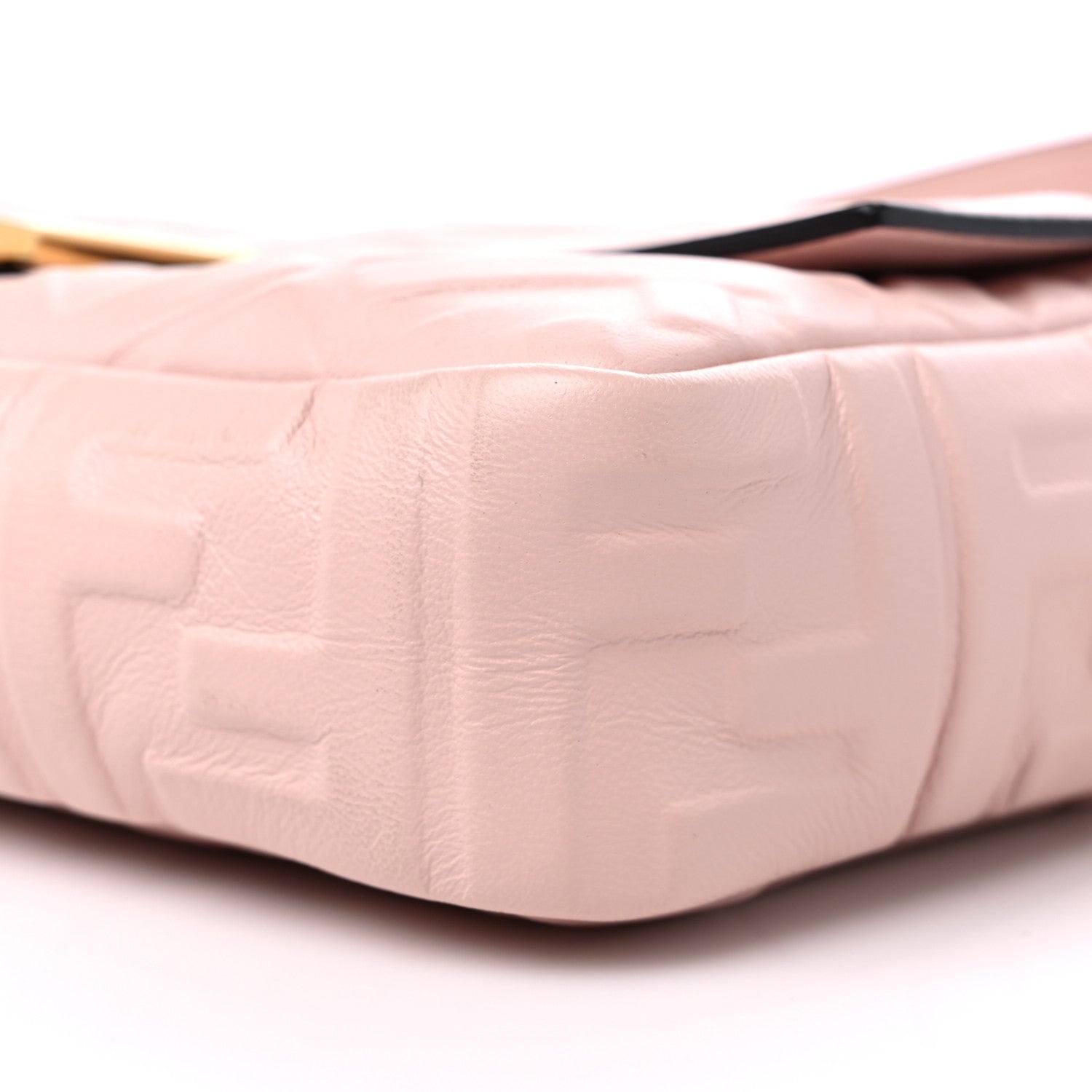 Fendi Nappa FF 1974 Embossed Baguette Rosa Quarzo 8 of 8