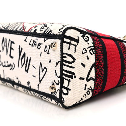 Christian Dior Canvas Medium DiorAmour Graffiti Lady D-Lite Latte 10 of 13