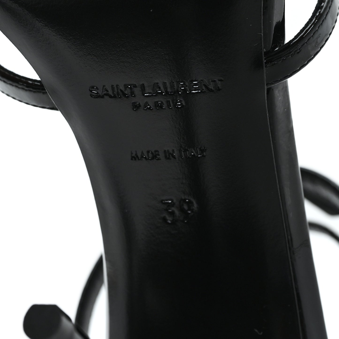 Patent Cassandra 100 Ankle Strap Sandals 39 Black