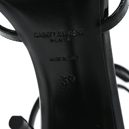 Saint Laurent Patent Cassandra 100 Ankle Strap Sandals 39 Black 7 of 10
