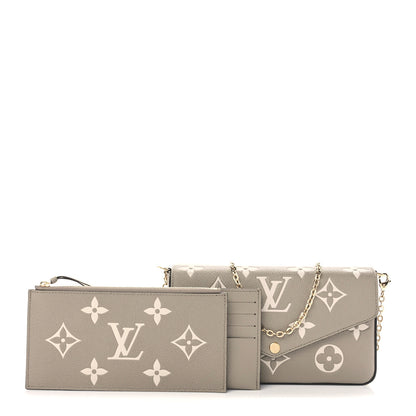 Louis Vuitton Empreinte Monogram Giant Felicie Pochette Tourterelle Creme 1 of 9