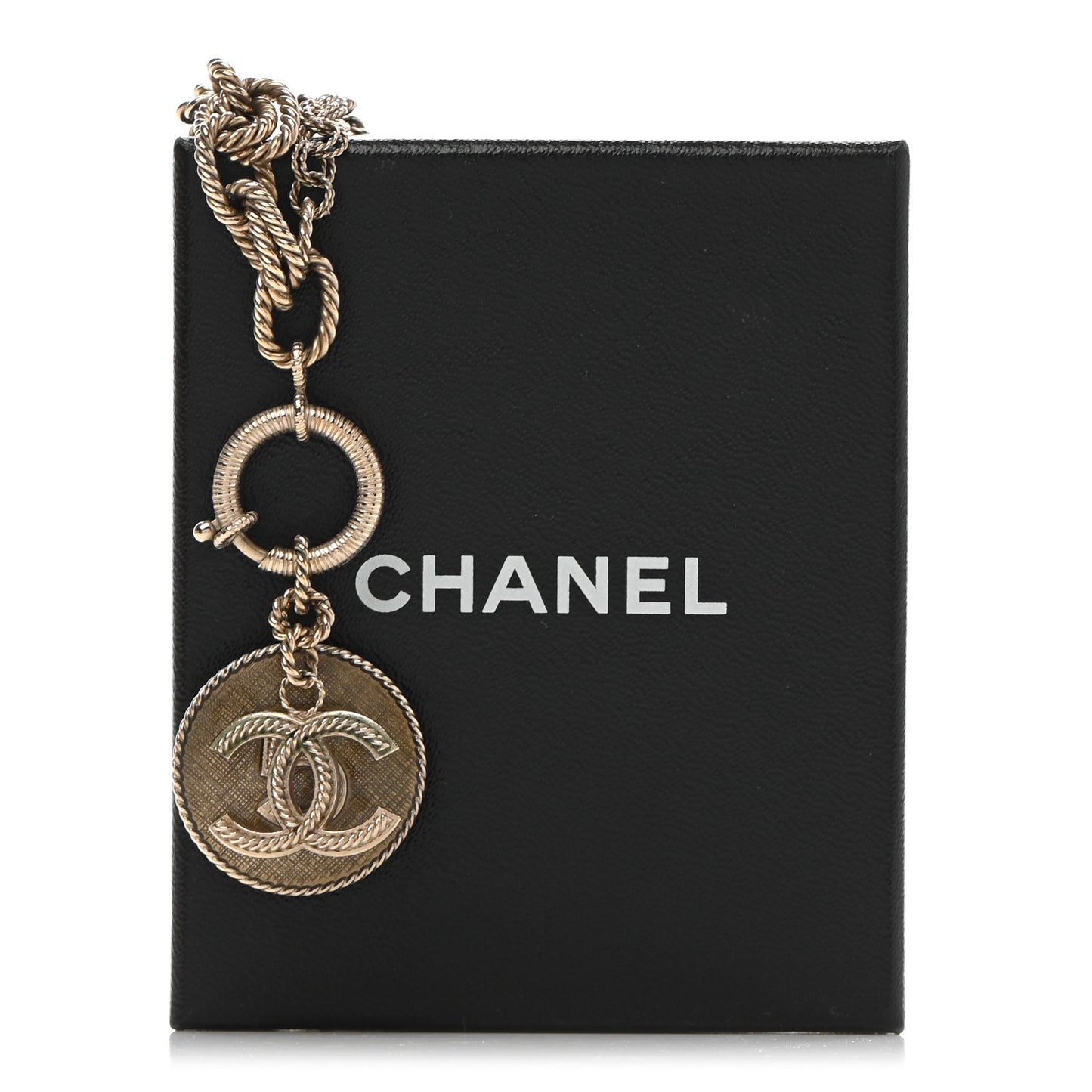 Medallion CC Chain Necklace Gold
