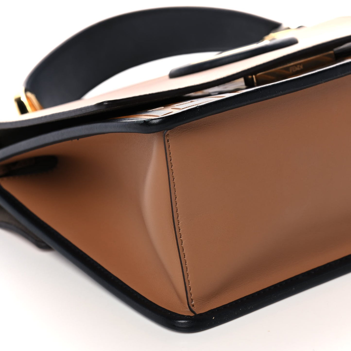 Vitello Century F is Fendi FF Embossed Kan I Shoulder Bag Orzo Tobacco