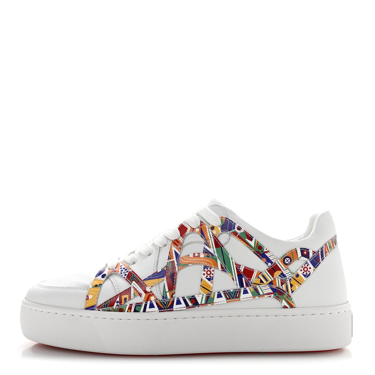 Calfskin Mens 2002SL Low Sneakers 43 White Multicolor