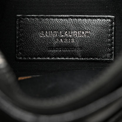 Saint Laurent Grain De Poudre Chevron Monogram Bill Pouch Black 6 of 8