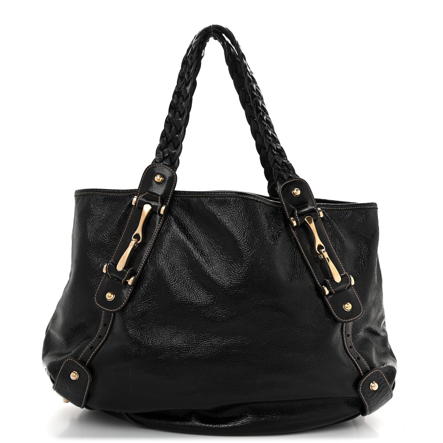 Gucci Patent Medium Pelham Shoulder Bag Black 1 of 16