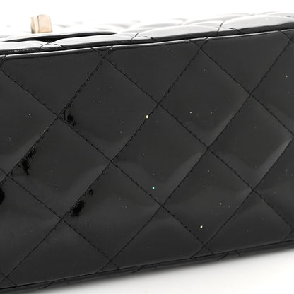Chanel Patent Quilted Maxi Double Flap Black 11 of 14