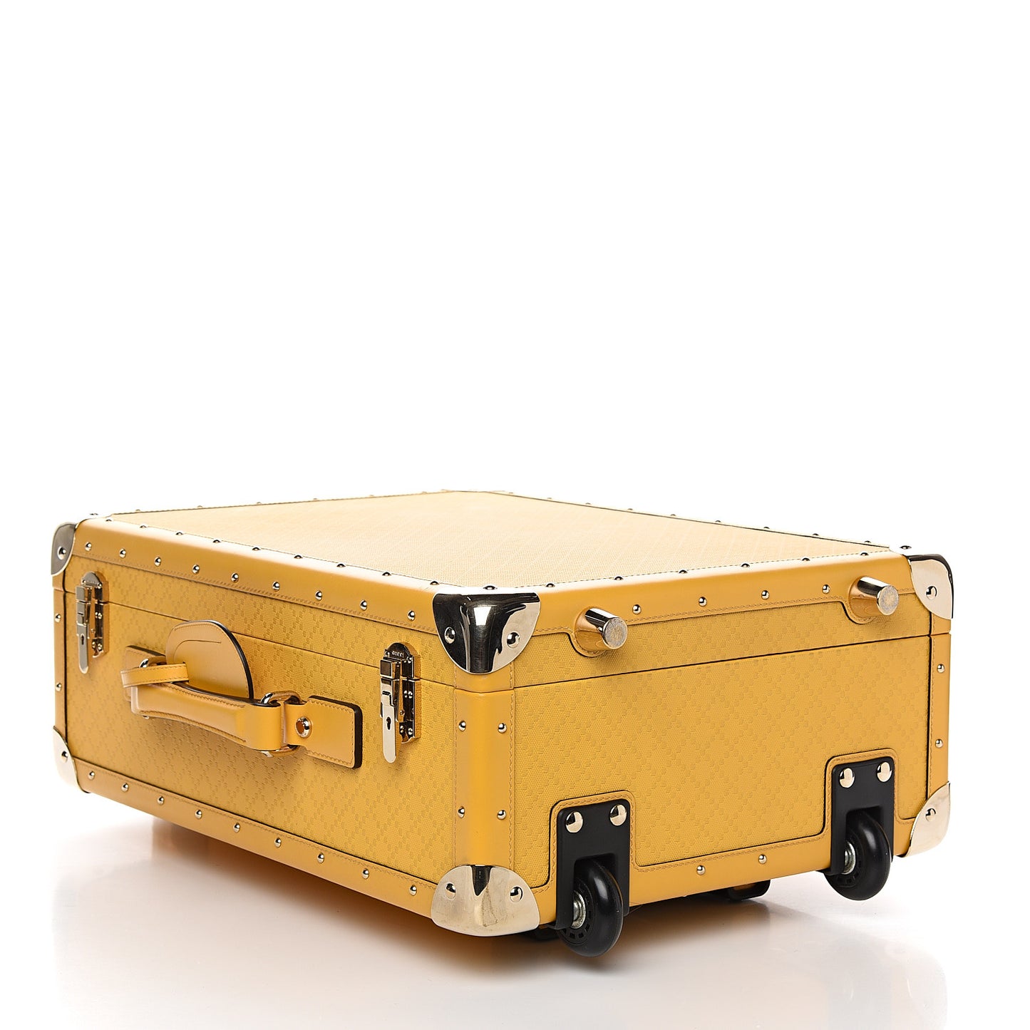 Bright Diamante Structured Suitcase Bumblebee