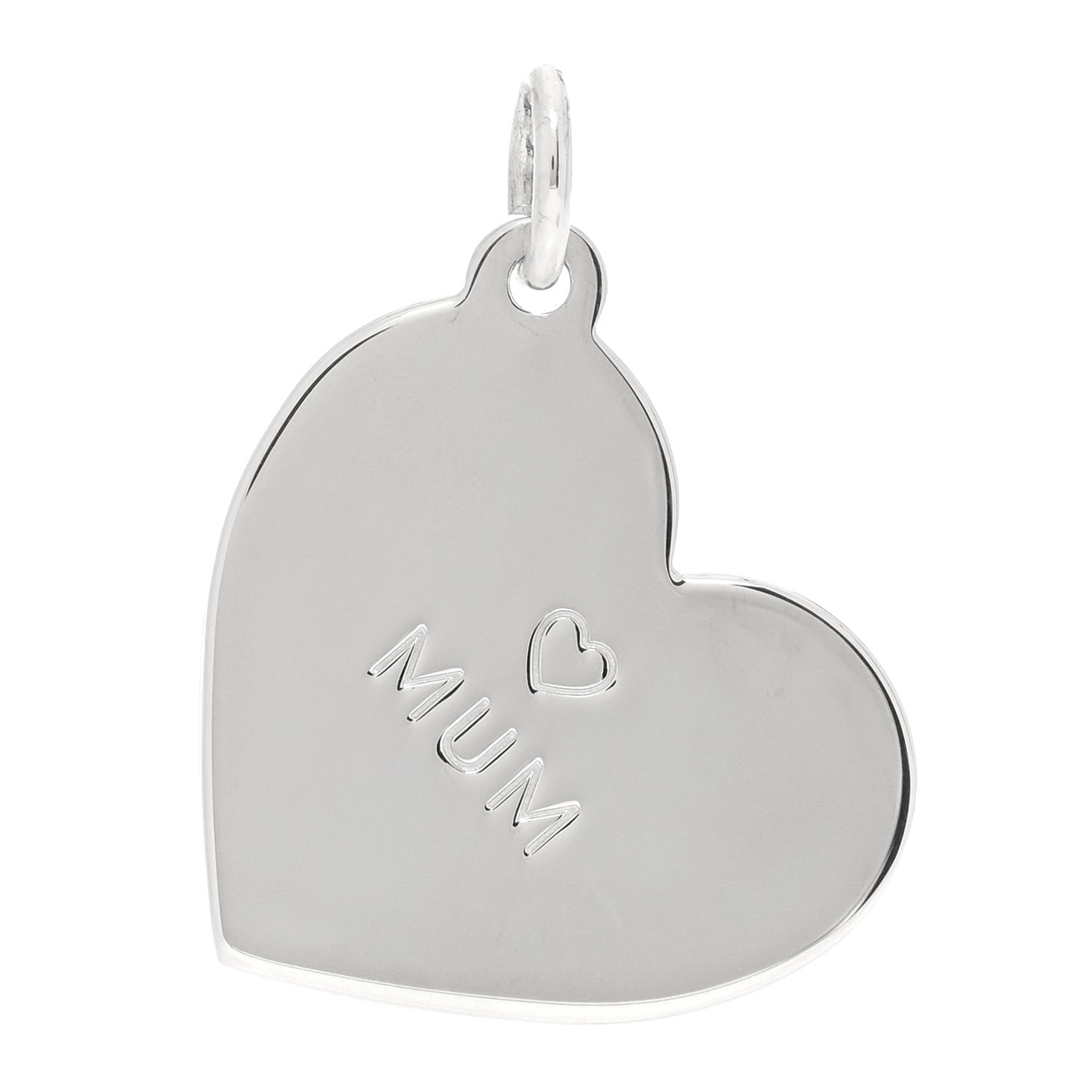 Tiffany Sterling Silver Mom Heart Charm 1 of 4