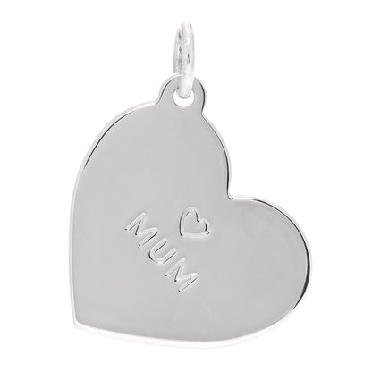 Tiffany Sterling Silver Mom Heart Charm 1 of 4