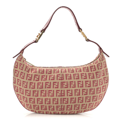 Fendi Zucchino Vitello Hobo Beige Rosso 1 of 11