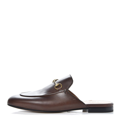 Gucci Calfskin Womens Princetown Slippers 40.5 Fondente Brown 1 of 10