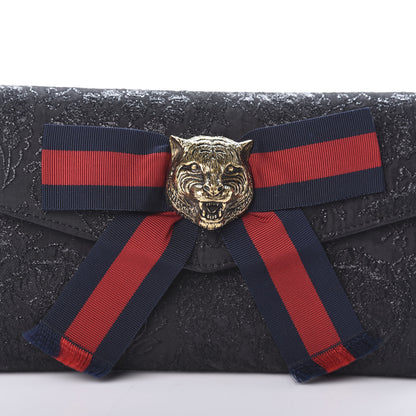 Gucci Lurex Brocade Animalier Broadway Clutch Black 6 of 8
