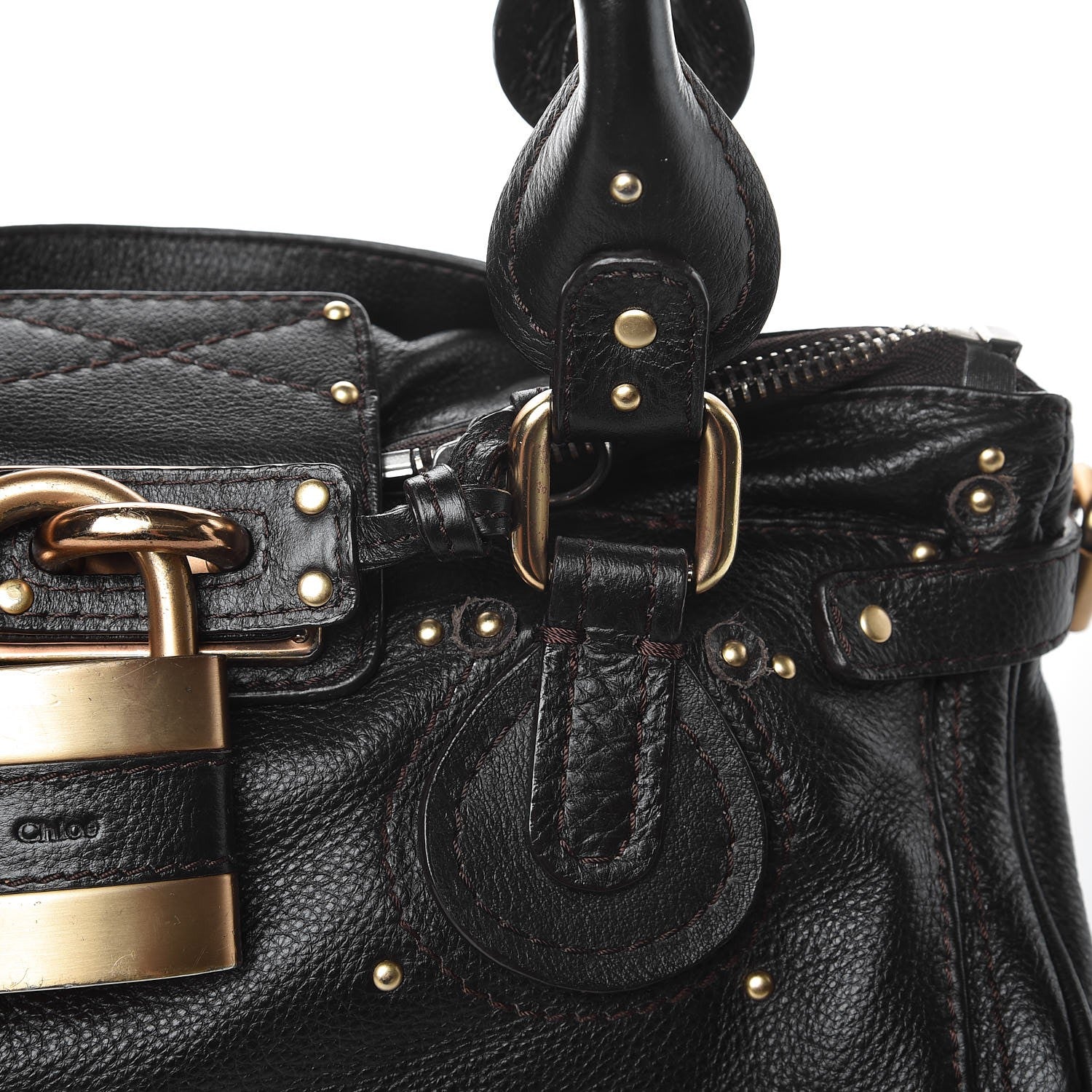 Chloe Calfskin Paddington Satchel Chocolate 14 of 35