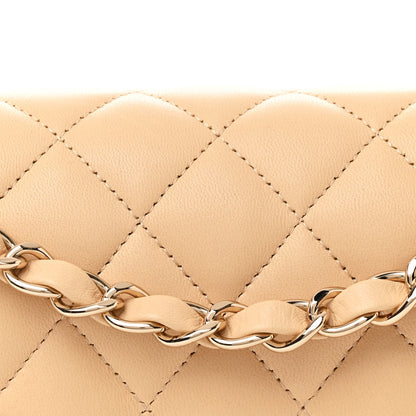 Chanel Lambskin Quilted Small Double Flap Beige 8 of 11