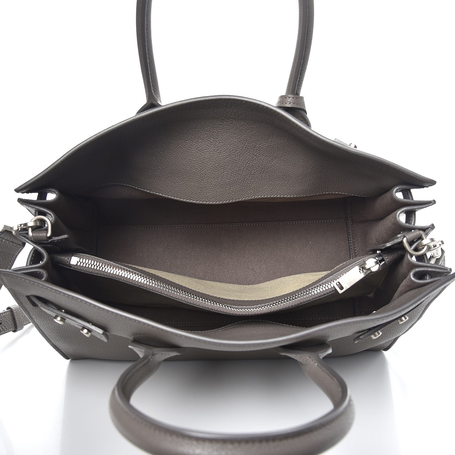 Saint Laurent Grained Calfskin Small Supple Sac De Jour Fog 5 of 8