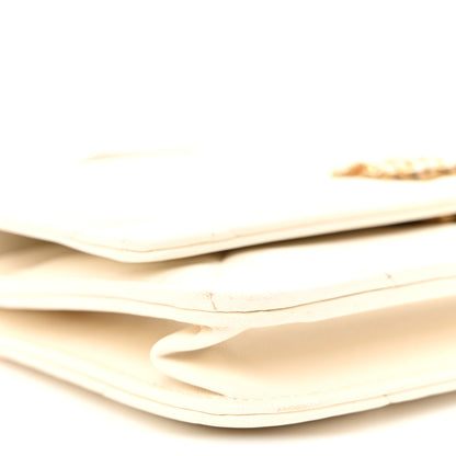 Chanel Lambskin Quilted Chanel 19 Wallet On Chain WOC White 10 of 11