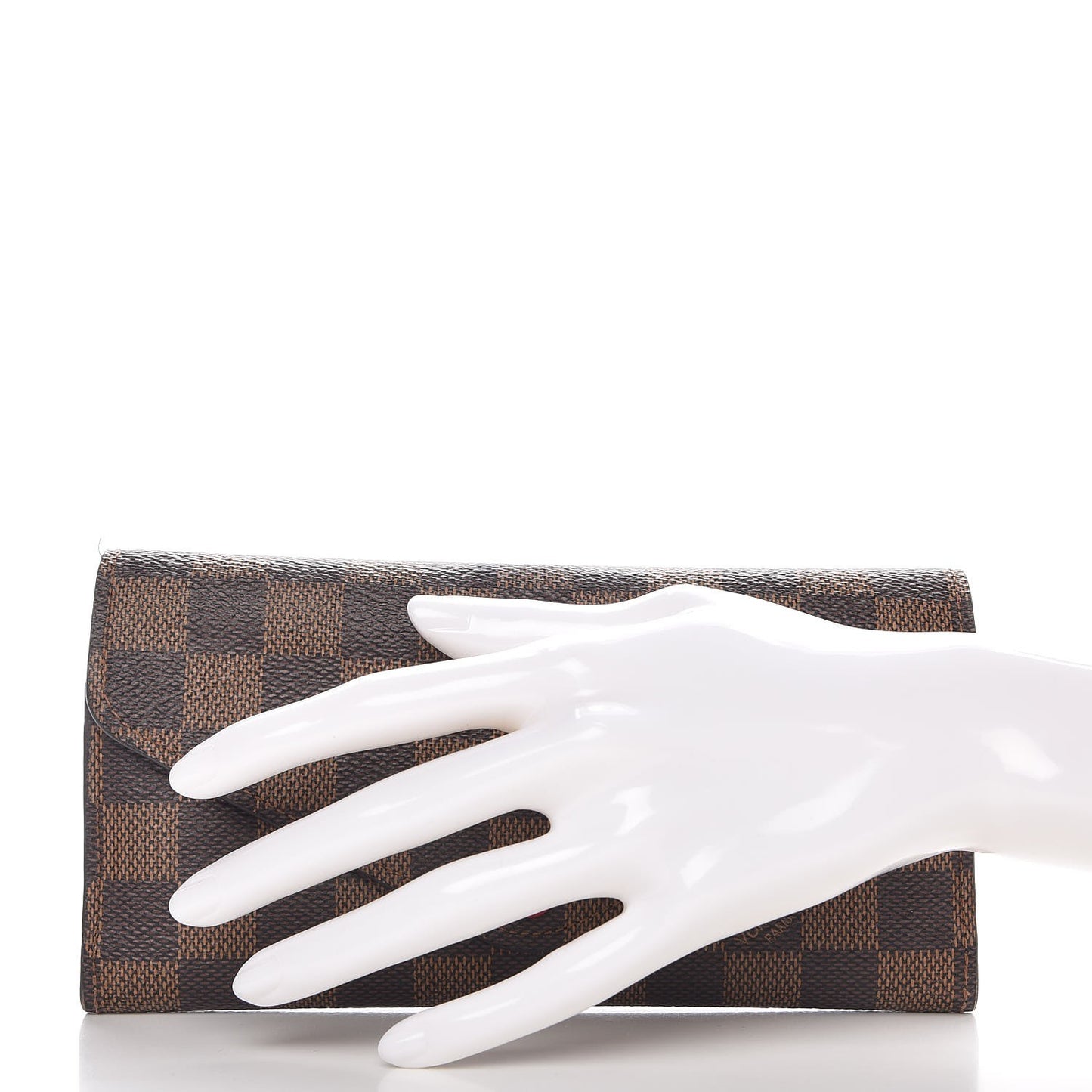 Damier Ebene Josephine Wallet Red