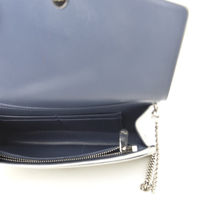 Christian Dior Grained Calfskin Diorama Wallet on Chain Pouch White 5 of 9
