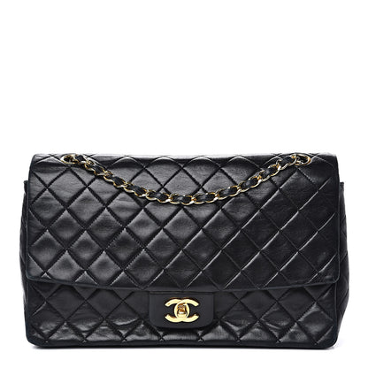 Chanel Lambskin Quilted Medium Single Flap Black 1 of 16