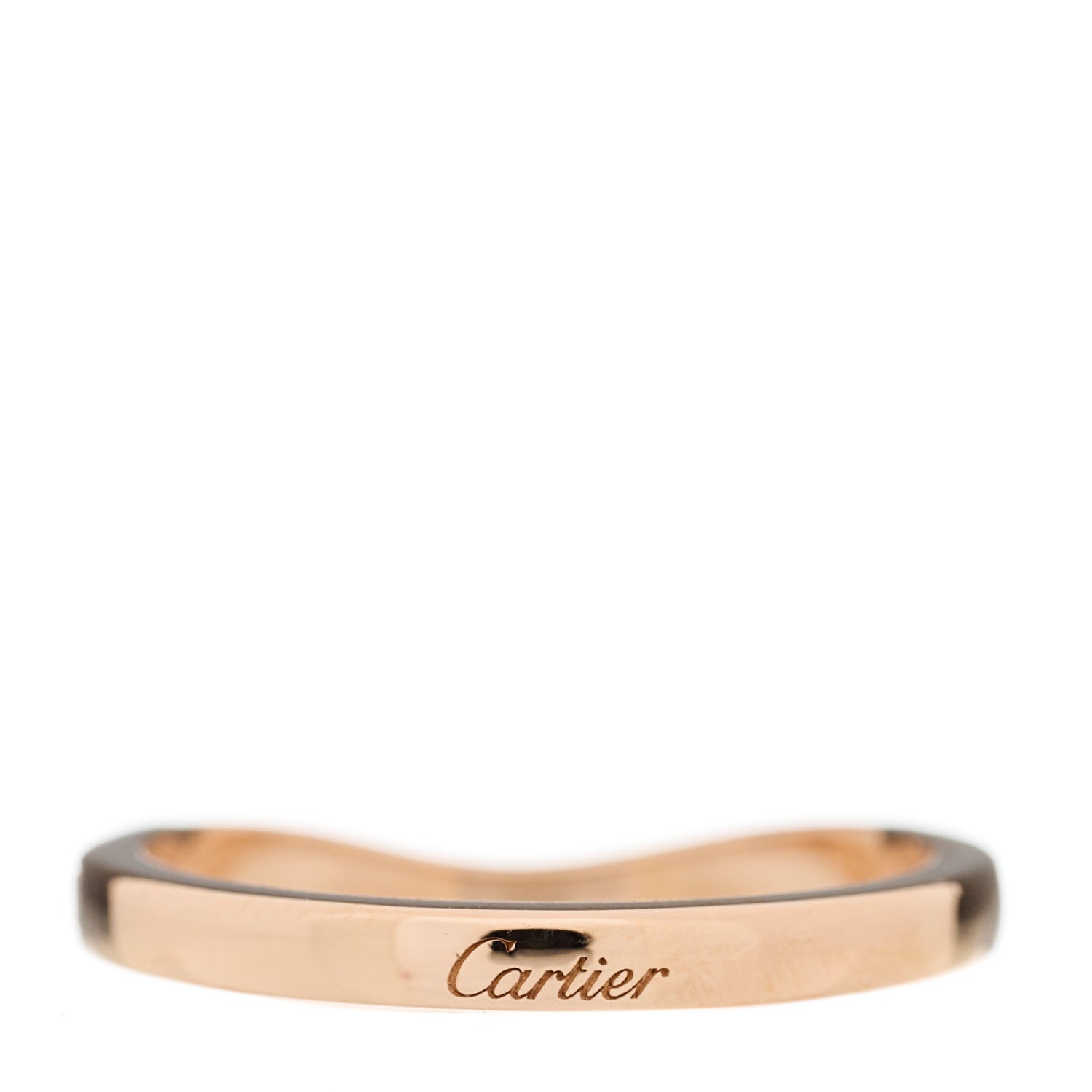 Cartier 18K Pink Gold Diamond Ballerine Wedding Band Ring 49 5 3 of 4