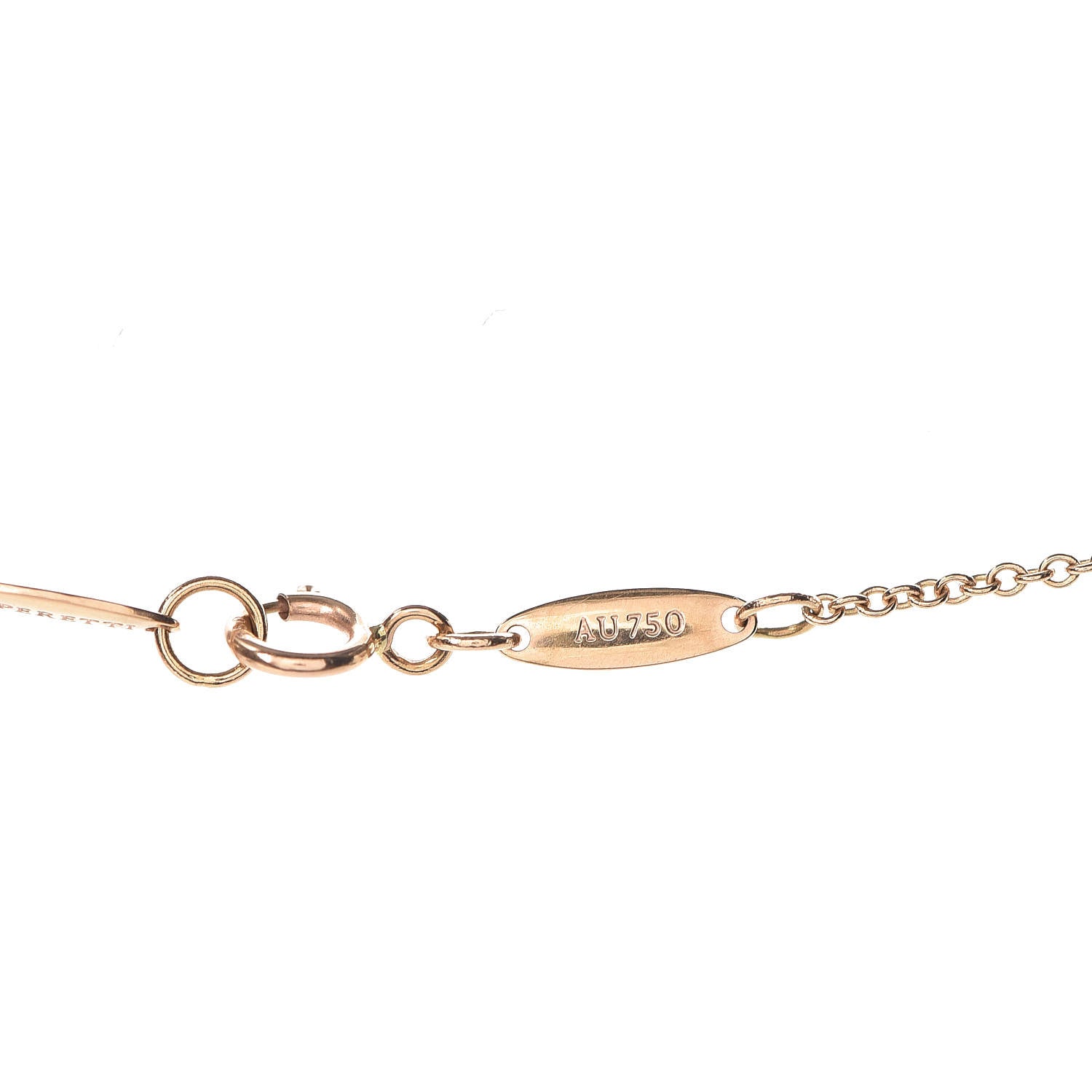 Tiffany 18K Yellow Gold Elsa Peretti Small Open Heart Pendant Necklace 6 of 6