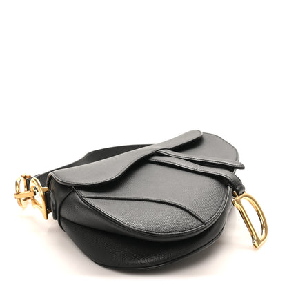 Christian Dior Grained Calfskin Saddle Bag Black 4 of 11