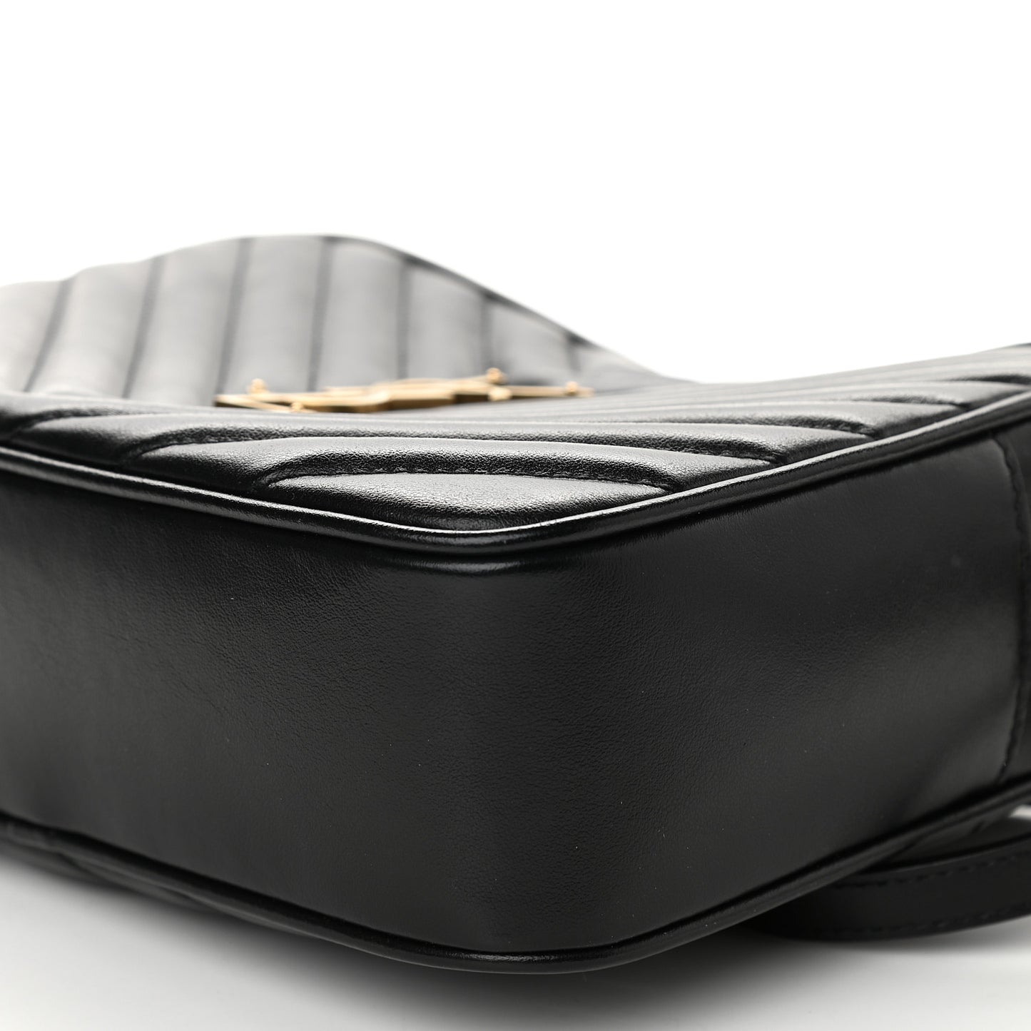 Calfskin Matelasse Monogram Lou Camera Bag Black