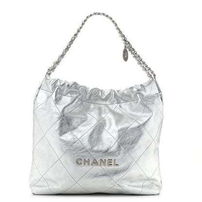 Chanel Metallic Calfskin Quilted Chanel 22 Silver 1 of 13