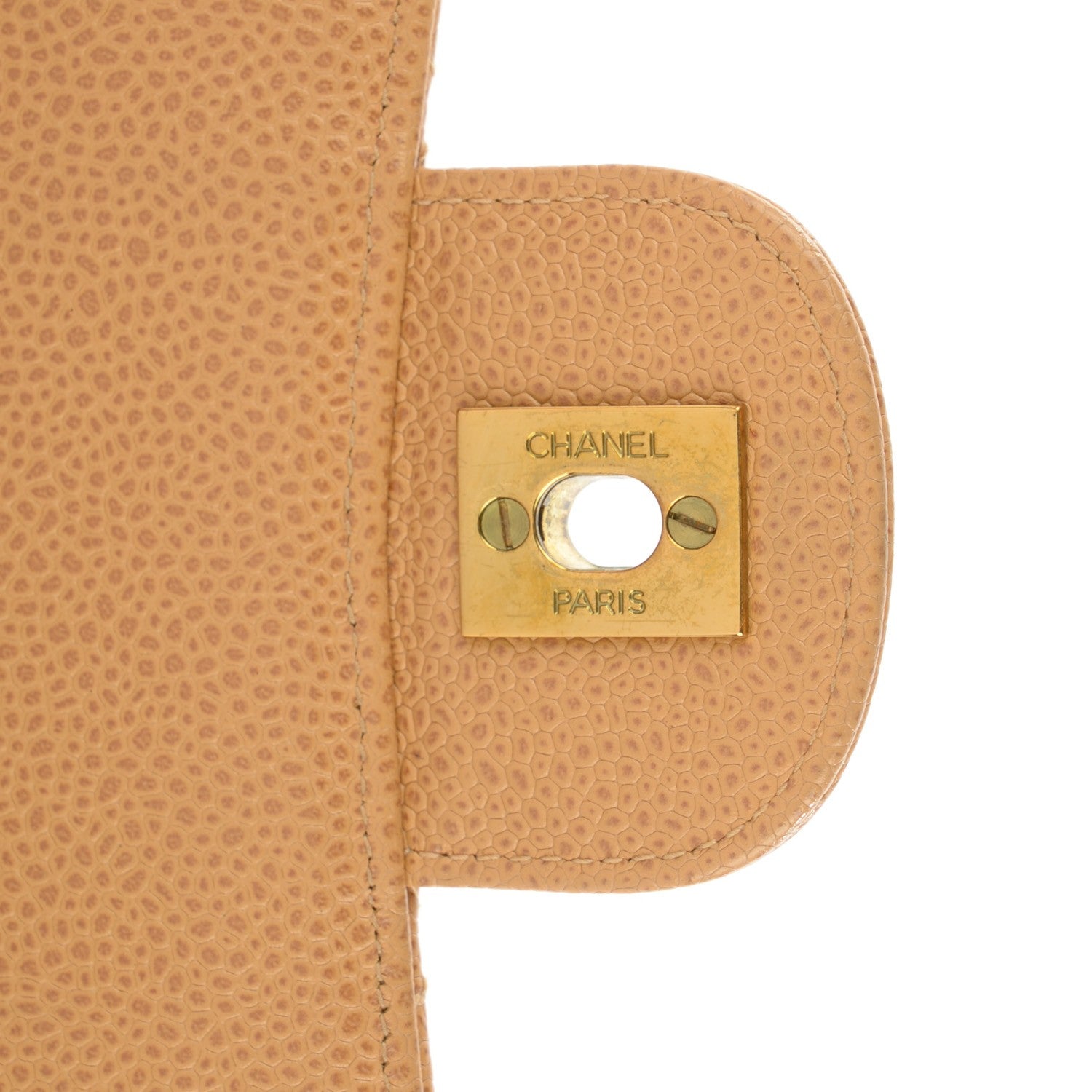 Chanel Caviar Quilted Medium Double Flap Beige 6 of 10