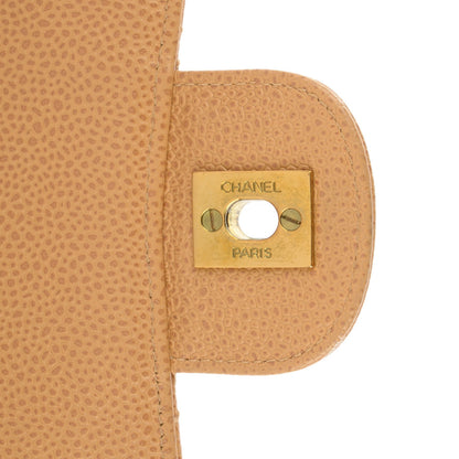 Chanel Caviar Quilted Medium Double Flap Beige 6 of 10