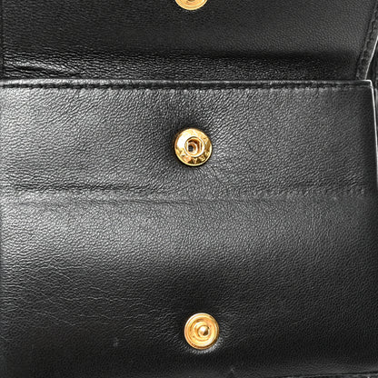 Prada Vitello Move Tri-Fold Compact Wallet Black 9 of 10