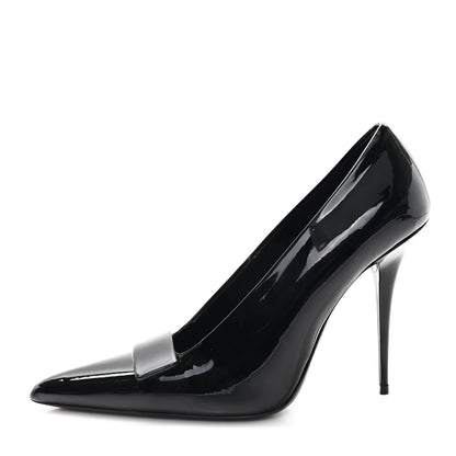 Saint Laurent Patent Calfskin Kayla 110 Pumps 39 Black 1 of 9