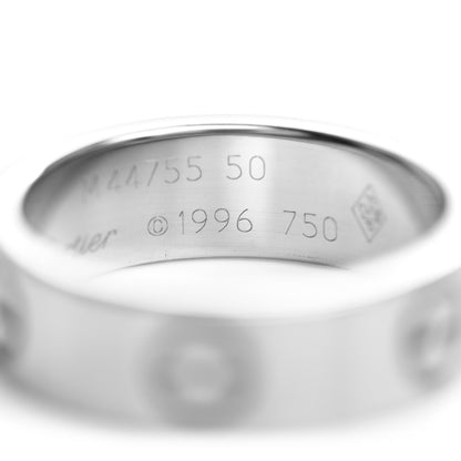Cartier 18K White Gold 5.5mm LOVE Ring 50 5.25 4 of 4