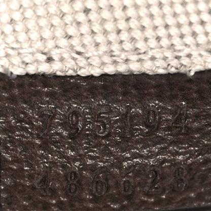 Gucci GG Supreme Monogram Textured Dollar Calfskin Web Small Ophidia Blondie Barrel shoulder Bag Beige New Acero 7 of 10