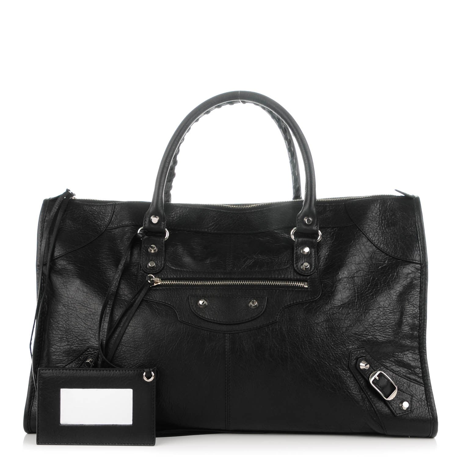 Balenciaga Agneau Classic Silver Hardware Work Black 1 of 7