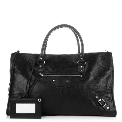 Balenciaga Agneau Classic Silver Hardware Work Black 1 of 7