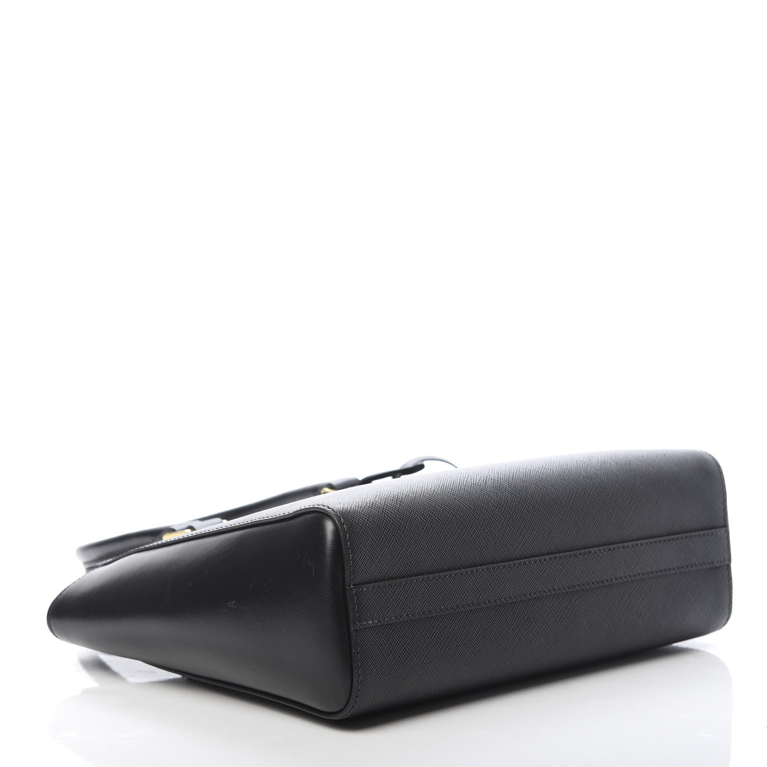 Prada Saffiano Soft Calfskin Small Zippered Tote Black 4 of 12