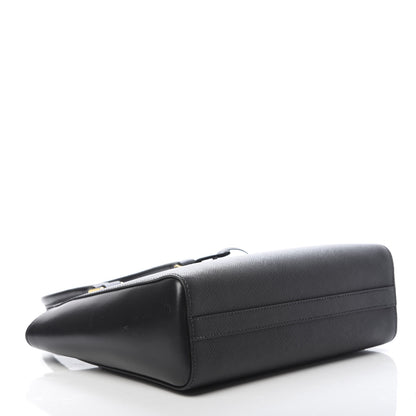 Prada Saffiano Soft Calfskin Small Zippered Tote Black 4 of 12