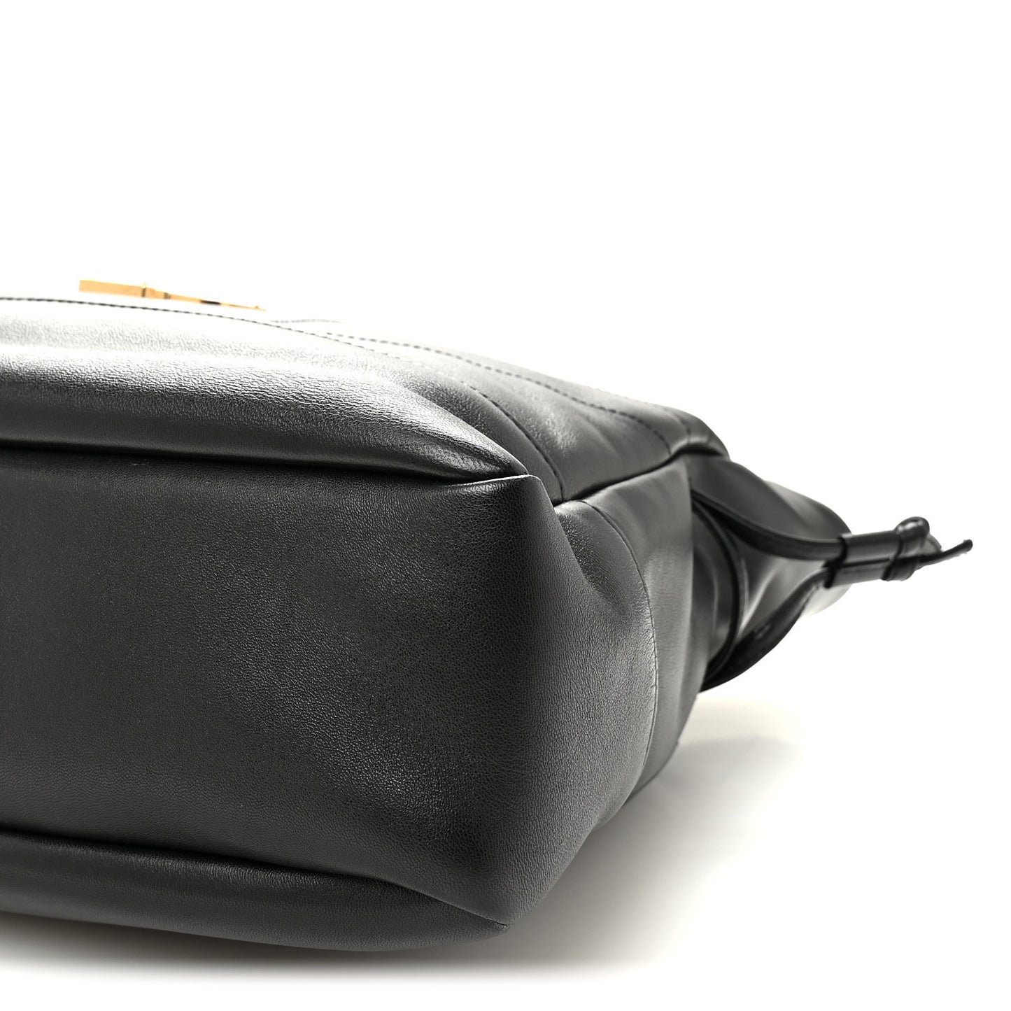 Lambskin Small Jamie Shopping Tote Black