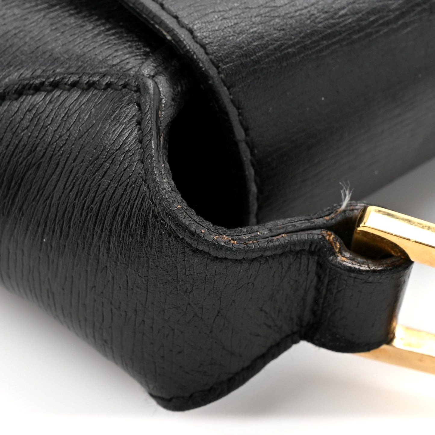 Calfskin Bamboo Handle Jackie O Hobo Black