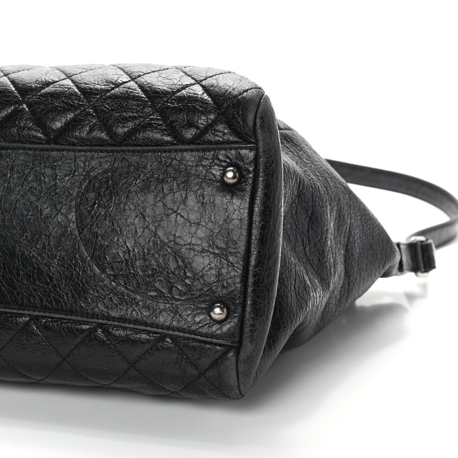 Chanel Glazed Calfskin Quilted Large Tote Black 8 of 8