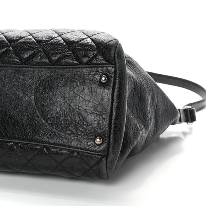 Chanel Glazed Calfskin Quilted Large Tote Black 8 of 8