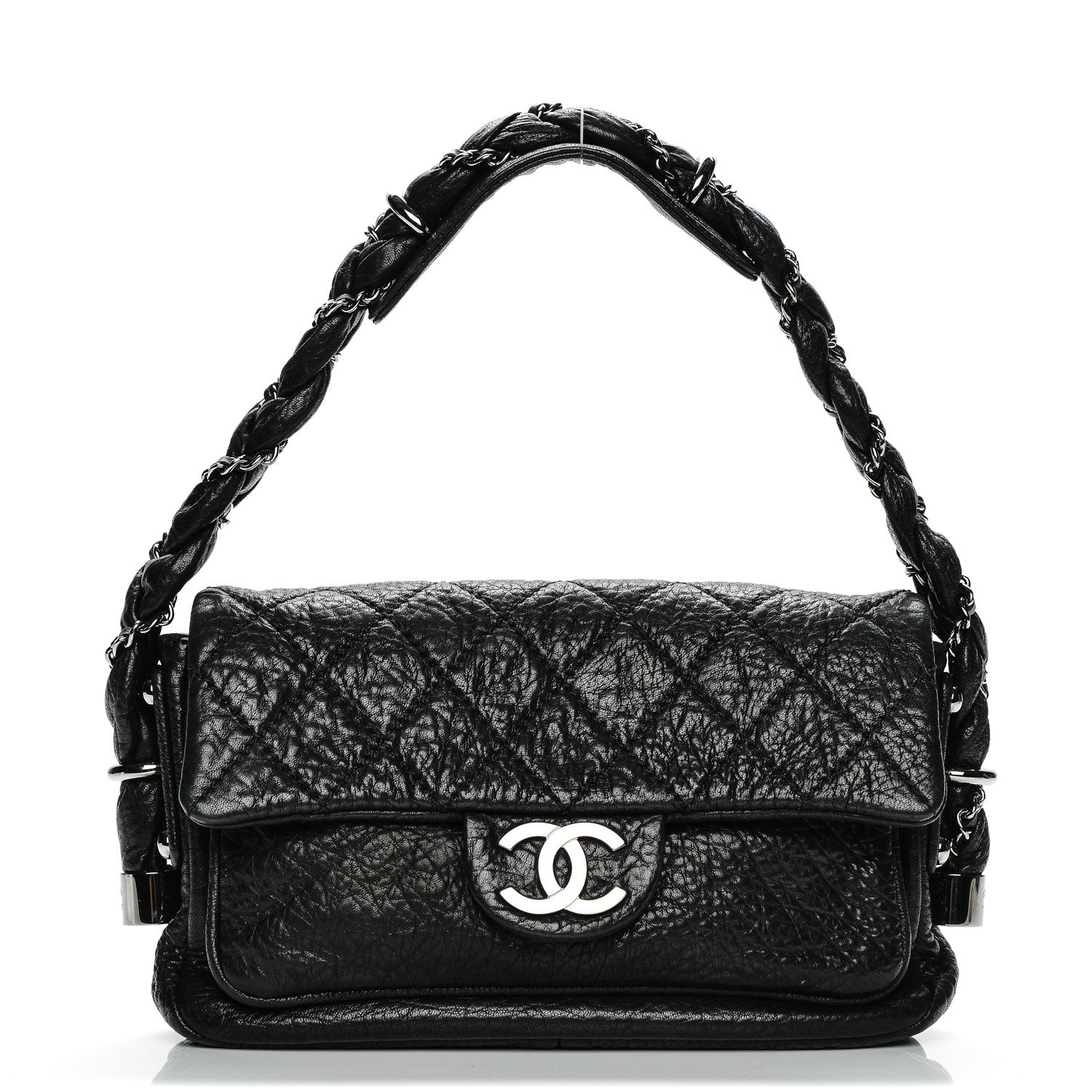 Chanel Distressed Lambskin Small Lady Braid Flap Black 1 of 7
