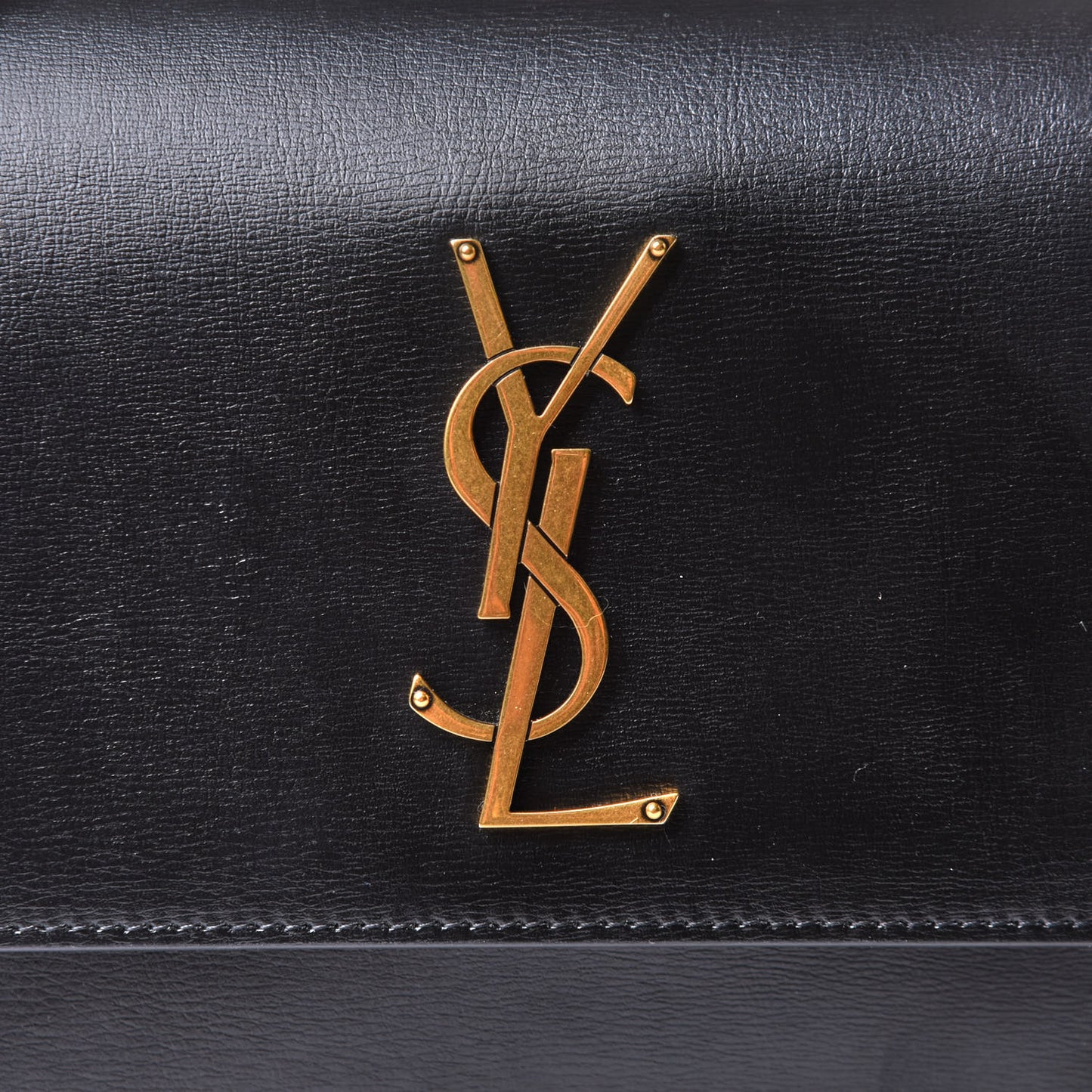 Smooth Calfskin Medium Monogram Sunset Satchel Black