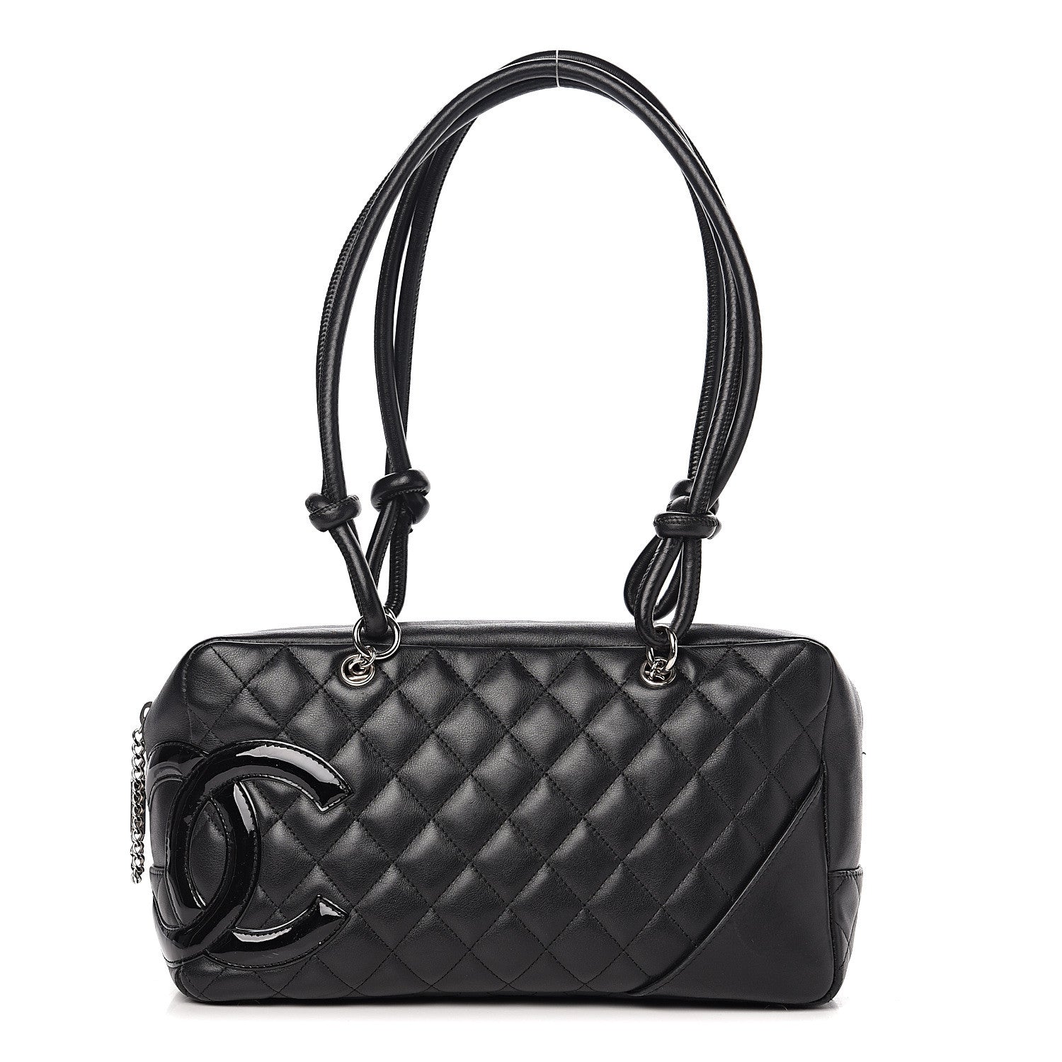 Chanel Calfskin Quilted Large Cambon Bowler Black 1 of 12
