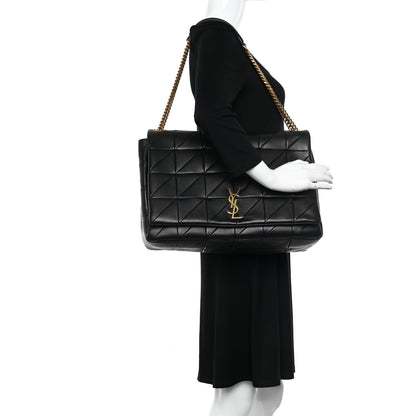 Saint Laurent Lambskin Matelasse Monogram Oversized Jamie Black 2 of 9