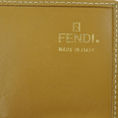 Fendi Vintage Canvas Checkered Coin Pouch Key Case Tobacco 8 of 9