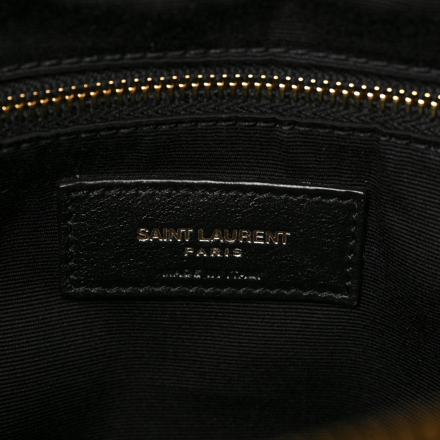 Suede Y Quilted Monogram Medium Loulou Chain Satchel Black