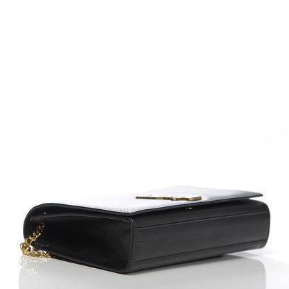 Saint Laurent Grain De Poudre Medium Classic Monogram Kate Satchel Black 4 of 10